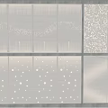 Decorative Perforated Panels Featuring Diverse Hole Patterns And Textured Designs 3d model