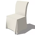White Dining Chair with Simple Modern Design and Elegant Fabric Slipcover for Comfortable Seating