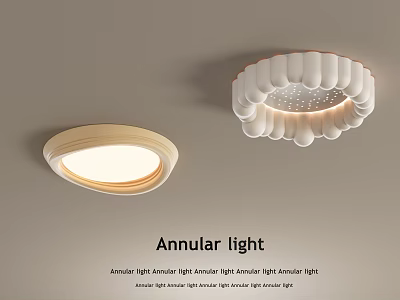 Two Styles Annular Acrylic LED Ceiling Light With Modern Decorative Design 3d model