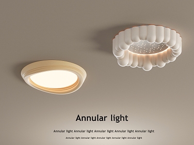 Cream wind ceiling lamp 3d model