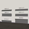 Cabinet without handle 3d model