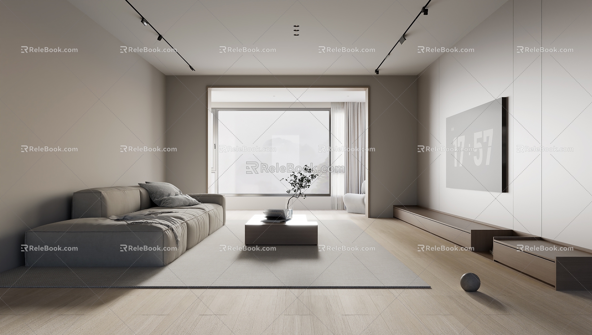 Modern Living Room Minimalist Living Room 3d model