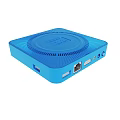 Blue Square Network Device With USB Ethernet HDMI And Power Ports 3d model