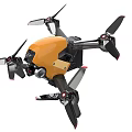 Professional Yellow And Black Drone With Four Rotors And Camera For Aerial Use