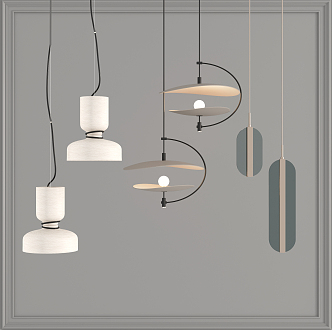 Modern chandelier combination 3d model