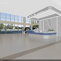 Modern Operating Room Interior With Blue Walls Advanced Medical Equipment And Surgical Lights