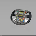 Ferrari MOMO Racing Car Steering Wheel with Control Buttons and Brand Logo