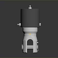 Metallic Industrial Valve Component With Black Top And Silver Base Structure Design