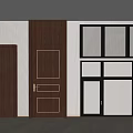 Jianou swing door and window combination 3d model