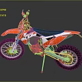 Red and White Dirt Motorcycle With Sporty Design Black Seat And Silver Exhaust
