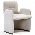 Modern Beige Upholstered Lounge Chair With Comfortable Seat Soft Armrests And Sleek Design