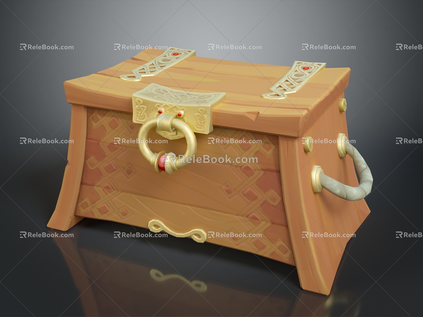 Cartoon Chest Treasure Chest Treasure Chest Jewelry Chest Cashbox Wooden Chest Game Chest Treasure Chest Pirate Chest 3d model