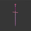 Medieval Sword With Golden Hilt Brown Handle And Silver Blade Design