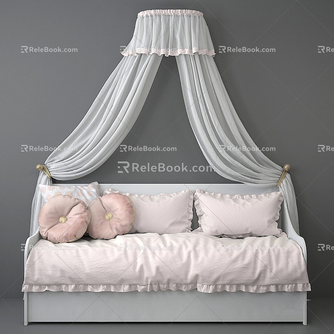 Fabric Princess Bed 3d model