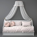 Fabric Princess Bed 3d model