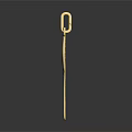 Golden Wing Shaped Pendant Decorative Accessory For Daily Use