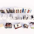 Assorted Books And Magazines Collection With Stacked Hardcover Paperbacks And Diverse Covers