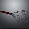 Stainless Steel Whisk With Red Handle For Kitchen Baking And Cooking Needs