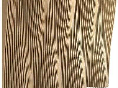 Elegant Modern Background Wall With Wood Grain Wavy Pattern And Textured Surface Design 3d model