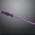 Purple Tool With Spiral Grip And Long Slender Rod On Dark Background With Reflection