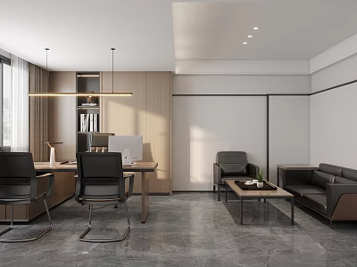modern office boss office 3d model