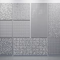 Modern Decorative Wall Panels With Various Textured Patterns For Interior Design 3d model