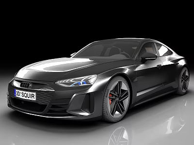Black Modern Sports Car With Sleek Aerodynamic Body And Stylish Wheels 3d model
