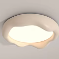 Modern Cloud Shaped Ceiling Lights in White and Beige for Home Bedroom Decor 3d model