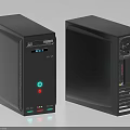 Black Desktop Computer Towers Featuring Front Panel USB Ports LED Indicators And Cooling Vents 3d model