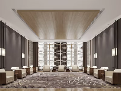 New Chinese Reception Room 3d model