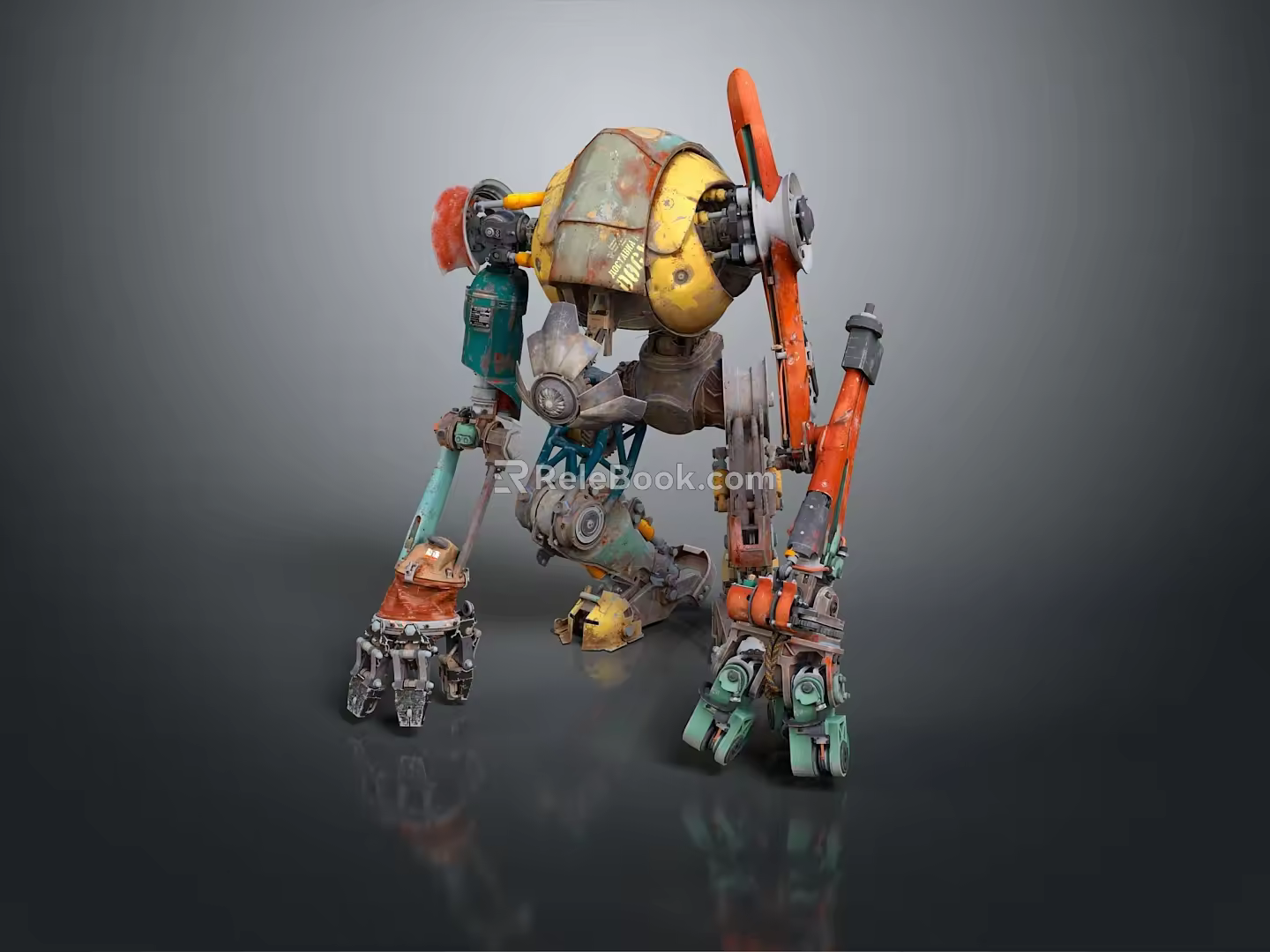 Robot Assistant Small Robot Butler Robot Butler Figure Game Figure 3d model