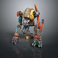Robot Assistant Small Robot Butler Robot Butler Figure Game Figure 3d model