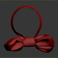 Red Bow Tie With Elegant Bow Shape And Smooth Fabric For Formal Events