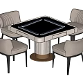 Modern Mahjong Table and Chair Mahjong Table Mahjong Machine Hemp Chess and Card Table 3d model