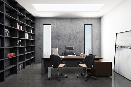 Industrial LOFT Office Manager Office 3d model