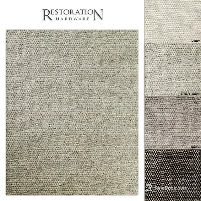 Woven Square Rug With Neutral Tones For Modern Living Room Decor 3d model 