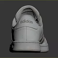 Stylish White Lace Up Sneakers With Three Brown Stripes And Low Top Design