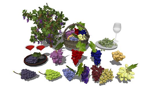 Modern Grape 3d model