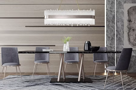 Modern Dining Table and Chair Combination Table and Chair Combination 3d model