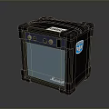 Marshall Portable Speaker With Black Blue Design And Control Panel Sticker