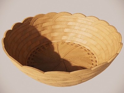 Bamboo Basket Bamboo Basket Bread Basket Storage Basket Clothes Basket Laundry Basket Storage Basket Ornaments Combination 3d model