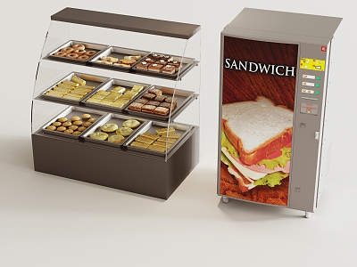 Bread Display Cabinet Bread Food model