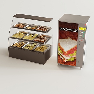 Bread Display Cabinet Bread Food 3d model