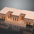 Classical Style Public Library Building With Stone Steps Columns And Tiled Roof Front Entrance Design
