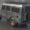 Vintage Off Road Vehicle With Rustic Exterior And Roof Rack Design