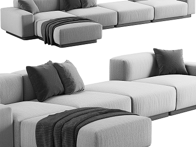 Vitra fabric multiplayer sofa corner sofa model