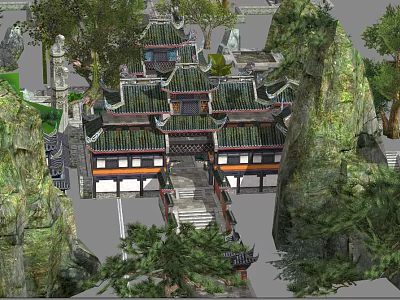 Qingyun Mountain Ancient Architecture 3d model