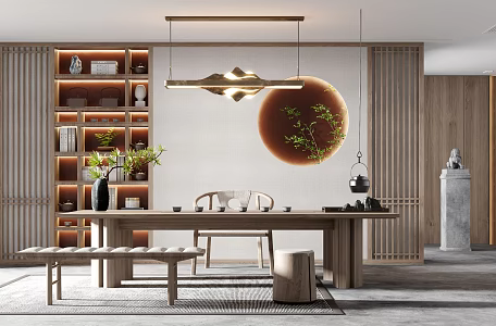 New Chinese Tea Room 3d model