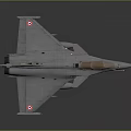Gray Military Fighter Jet Scale Model With Transparent Cockpit And Detailed Wings