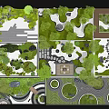 Creative Garden Ornament Design With Various Layouts Stone Paths And Green Plants